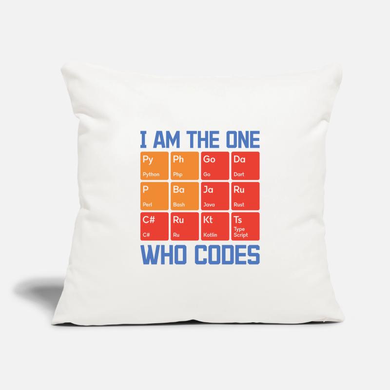 I Am The One Who Codes Programming Programmer Nerd Sofakissenbezug 45 x 45 cm