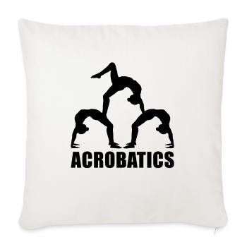 Retro Graphic Gymnast Gymnastics Acrobat Acrobatic - Sofakissenbezug 45 x 45 cm - Naturweiß  - Vorne