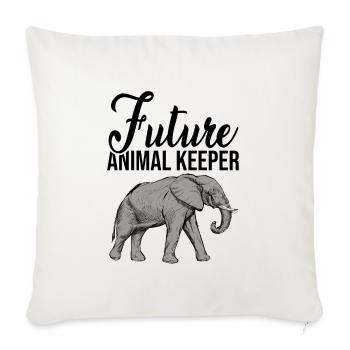 Future Animal Keeper Animal Lover Zoo Keeper Zoolo - Sofakissenbezug 45 x 45 cm - Naturweiß  - Vorne