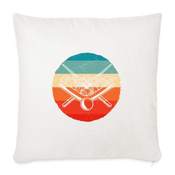 Retro Graphic Pool Billard Snooker Billard Cue 8-B - Sofa pillowcase 17,3'' x 17,3'' (45 x 45 cm) - natural white - Front