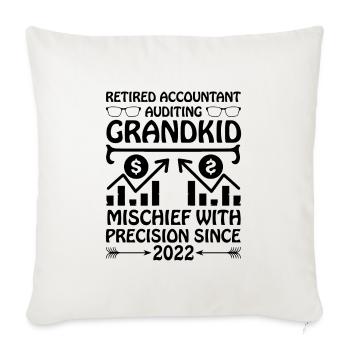 Pensionierte Oma Rentner Pension Buchhalter Bank - Sofakissenbezug 45 x 45 cm - Naturweiß  - Vorne