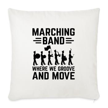 Marching Band Sayings Funny Marching Instruments - Sofa pillowcase 17,3'' x 17,3'' (45 x 45 cm) - natural white - Front