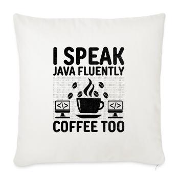 Coffee Coding Programmer Coder Developer Nerd Coff - Sofa pillowcase 17,3'' x 17,3'' (45 x 45 cm) - natural white - Front