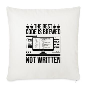 Coffee Coding Programmer Coder Developer Nerd Coff - Sofa pillowcase 17,3'' x 17,3'' (45 x 45 cm) - natural white - Front