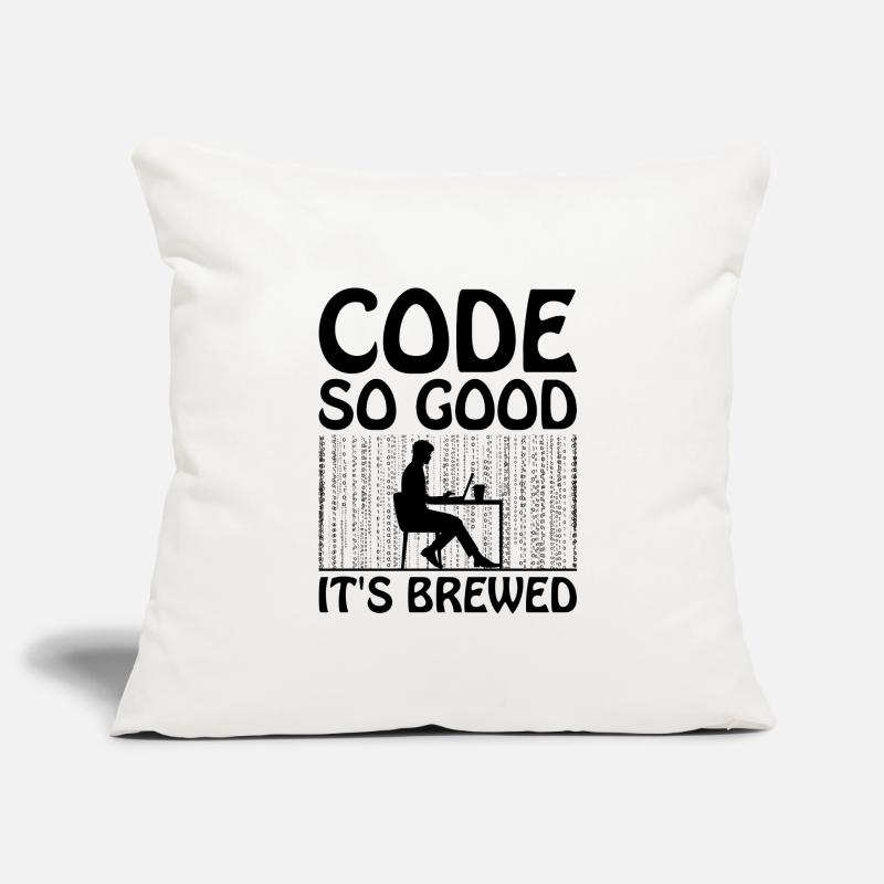 Coffee Coding Programmer Coder Developer Nerd Coff Sofa pillowcase 17,3'' x 17,3'' (45 x 45 cm)