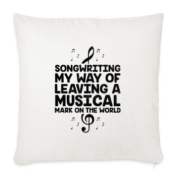 Musician Songwriter Singer Musician Music Music Pr - Sofa pillowcase 17,3'' x 17,3'' (45 x 45 cm) - natural white - Front