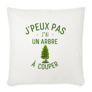 J Ai Un Arbre à couper - Housse de coussin décorative 45 x 45 cm - blanc nature - Devant