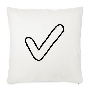 Crochet Emoji Esquisse Dessin Noir - Housse de coussin décorative 45 x 45 cm - blanc nature - Devant