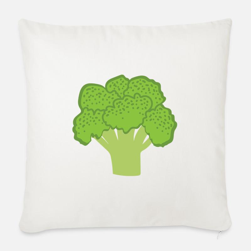 Brocoli / brocoli - Housse de coussin décorative 45 x 45 cm - blanc nature