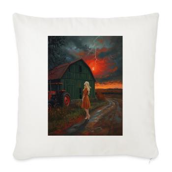 Ciel d’orage mystique avec vue - Housse de coussin décorative 45 x 45 cm - blanc nature - Devant