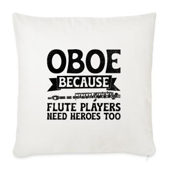 Oboe Player Oboe Basoonist Marching Band Instrumen - Sofa pillowcase 17,3'' x 17,3'' (45 x 45 cm) - natural white - Front