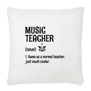 Professeur de musique identique à un professeur normal, juste beaucoup C - Housse de coussin décorative 45 x 45 cm - blanc nature - Devant