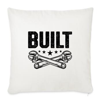 Built Graphic Car Lover Car Mechanic Vehicle Techn - Sofa pillowcase 17,3'' x 17,3'' (45 x 45 cm) - natural white - Front