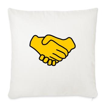 Emoji Main Donner la couleur sketch - Housse de coussin décorative 45 x 45 cm - blanc nature - Devant