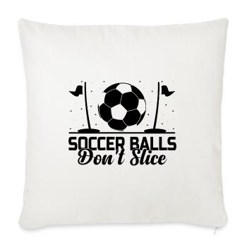 Footgolf Player Foot Golf Playing Footgolfers Foot - Sofa pillowcase 17,3'' x 17,3'' (45 x 45 cm) - natural white - Front