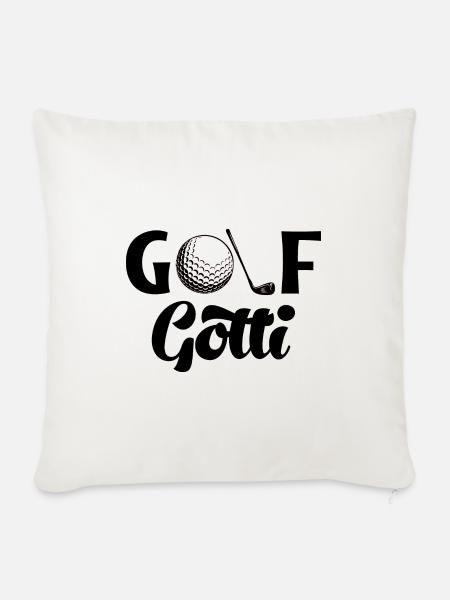 Golf Gotti Golfer Golf - Sofakissenbezug 45 x 45 cm - Naturweiß 
