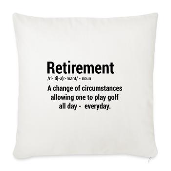 Retirement Definition Noun Golf Player Golfing Put - Sofakissenbezug 45 x 45 cm - Naturweiß  - Vorne
