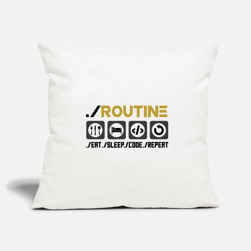Routine Eat Sleep Code Repeat Software Developer C Sofakissenbezug 45 x 45 cm