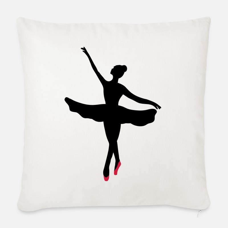 Ballett Tänzerin -Ballerina - Sofakissenbezug 45 x 45 cm - Naturweiß 