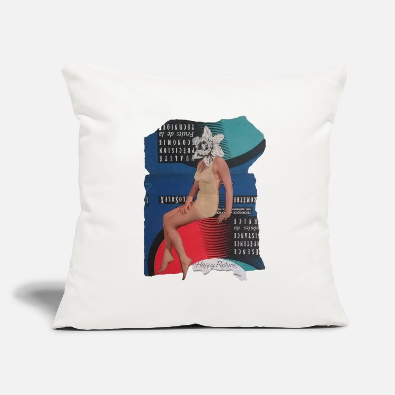 diffusion d’image heureuse Housse de coussin décorative 45 x 45 cm