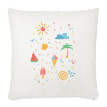 Summer - Sofa pillowcase 17,3'' x 17,3'' (45 x 45 cm) - natural white - Front