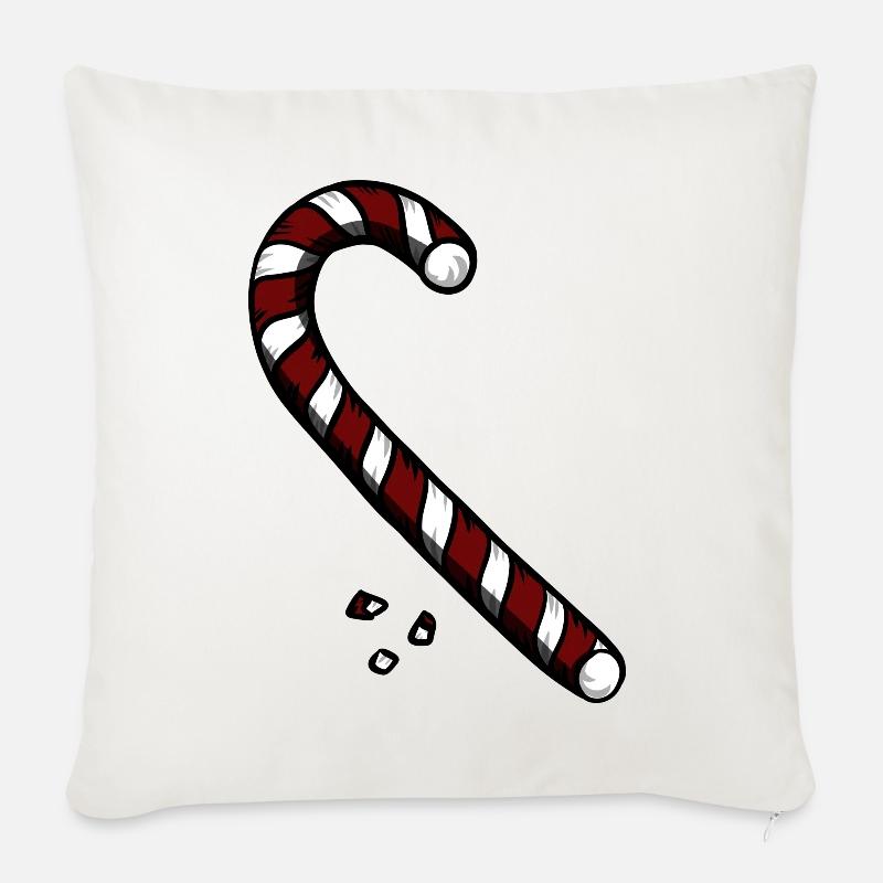 Candy Cane - Sofakissenbezug 45 x 45 cm - Naturweiß 