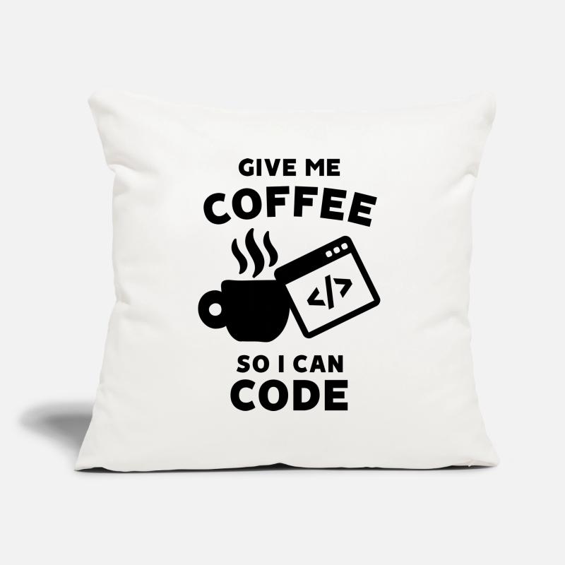 Coder Statement Career Job Earn Money Profession Sofa pillowcase 17,3'' x 17,3'' (45 x 45 cm)