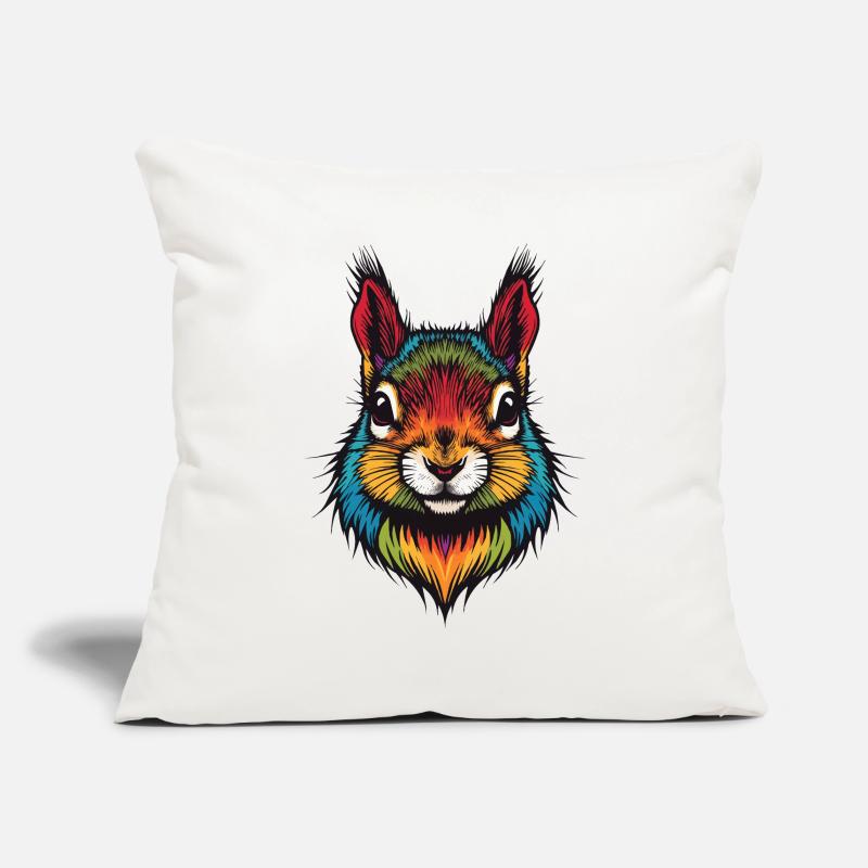 Buntes Eichhörnchen tierische Farbexplosion Sofakissenbezug 45 x 45 cm