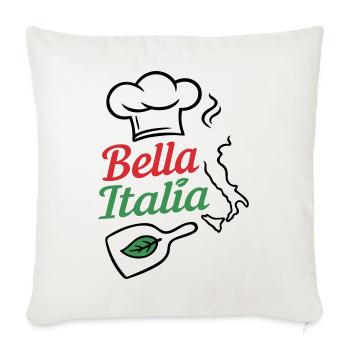 Bella Italia – Italien Liebe & Dolce Vita - Sofakissenbezug 45 x 45 cm - Naturweiß  - Vorne