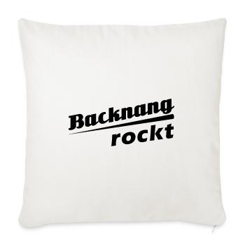 Backnang rockt - Textdesign mit Stadtnamen - Sofakissenbezug 45 x 45 cm - Naturweiß  - Vorne