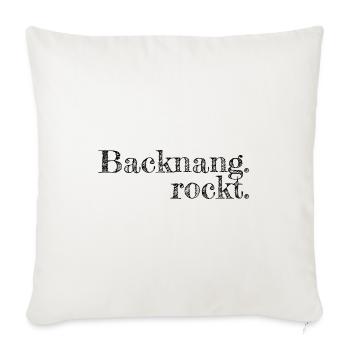 Backnang rockt - Textdesign mit Stadtnamen - Sofakissenbezug 45 x 45 cm - Naturweiß  - Vorne