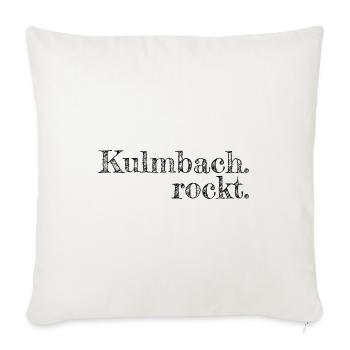 Kulmbach rockt - Textdesign mit Stadtnamen - Sofakissenbezug 45 x 45 cm - Naturweiß  - Vorne