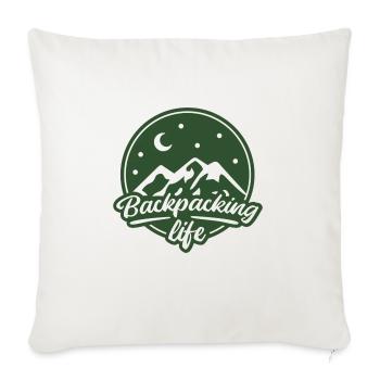 Travel World Tour Travel Holiday Backpacking - Sofa pillowcase 17,3'' x 17,3'' (45 x 45 cm) - natural white - Front
