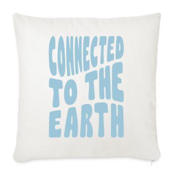 Connecté à la Terre - Housse de coussin décorative 45 x 45 cm - blanc nature - Devant