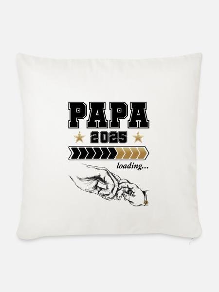 Papa 2025 Loading - Sofakissenbezug 45 x 45 cm - Naturweiß 