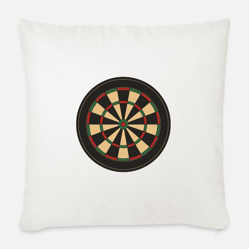 Dartscheibe - Sofakissenbezug 45 x 45 cm - Naturweiß 
