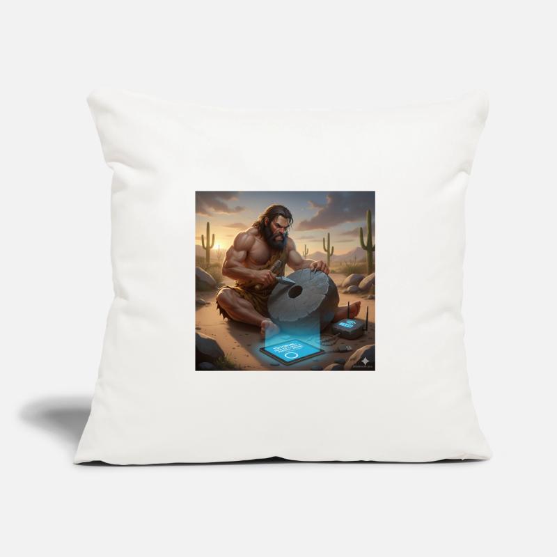 Caveman Tech Support - The First Tutorial Sofa pillowcase 17,3'' x 17,3'' (45 x 45 cm)