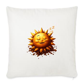 Schlafender Sonnenschein mit Bohnen - Sofakissenbezug 45 x 45 cm - Naturweiß  - Vorne
