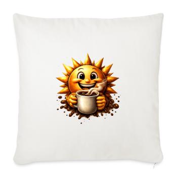 Sonnenkaffee  - Sofakissenbezug 45 x 45 cm - Naturweiß  - Vorne