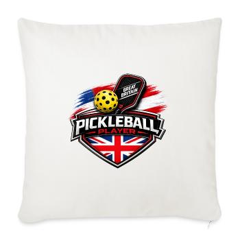 Pickleball GRANDE-Bretagne - Housse de coussin décorative 45 x 45 cm - blanc nature - Devant