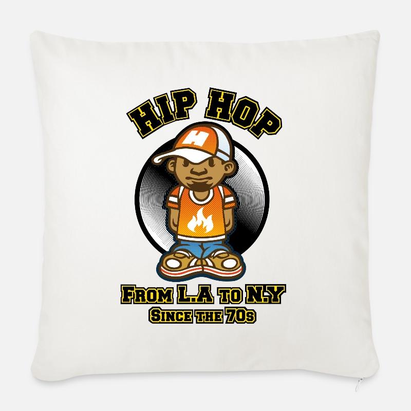 HIP HOP - Sofakissenbezug 45 x 45 cm - Naturweiß 