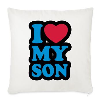 I love my son - Sofa pillowcase 17,3'' x 17,3'' (45 x 45 cm) - natural white - Front