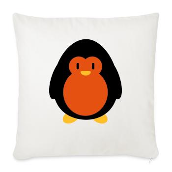 Sweet penguin - Housse de coussin décorative 45 x 45 cm - blanc nature - Devant