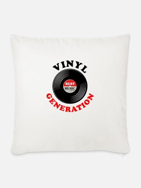 Vinyl Generation - Sofakissenbezug 45 x 45 cm - Naturweiß
