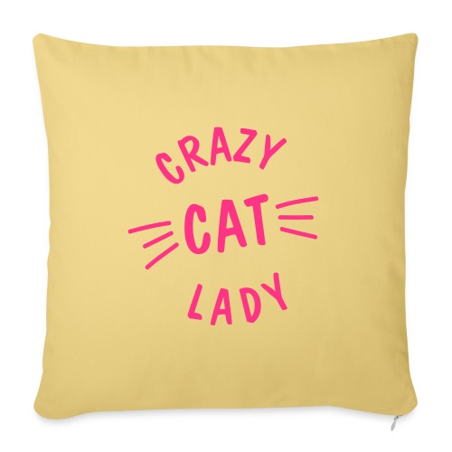 Vorschau: Crazy Cat Lady meow - Sofakissenbezug 45 x 45 cm