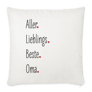 Aller Lieblings Beste Oma, Großmutter, Geburtstag - Sofakissenbezug 45 x 45 cm - Naturweiß  - Vorne