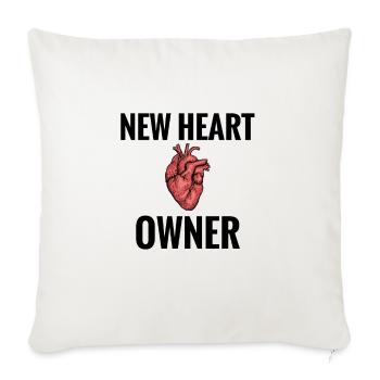 Heart Transplant Gift Transplant Heart - Sofa pillowcase 17,3'' x 17,3'' (45 x 45 cm) - natural white - Front