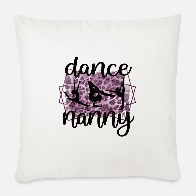 Fière danse nounou grand-mère par danseuse dansant nounou - Housse de coussin décorative 45 x 45 cm - blanc nature
