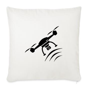 Drone gift for pilots and fans of drones - Sofa pillowcase 17,3'' x 17,3'' (45 x 45 cm) - natural white - Front
