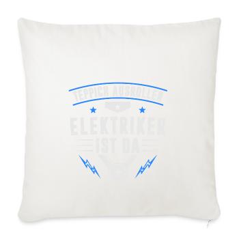 ELEKTRIKER HANDWERK - Sofakissenbezug 45 x 45 cm - Naturweiß  - Vorne